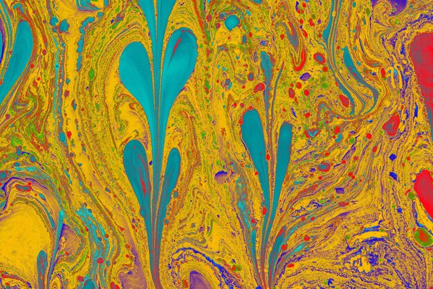 Abstract marbling floral pattern for fabric design