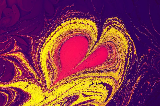 Photo abstract marbling heart pattern for fabric, design. creative marbling background texture