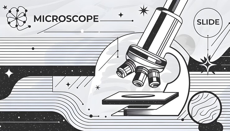 Photo abstract mash line and point microscope on background with an inscription starry sky or space cons