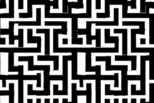 Foto sfondio a disegno astratto di labirinto in bianco e nero