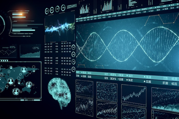 Abstract medical interface on virtual screen