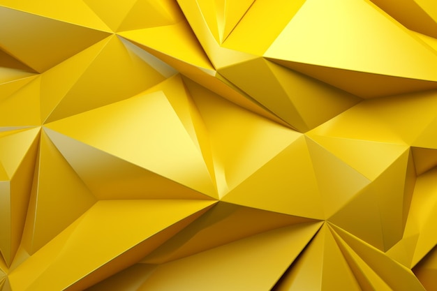 Abstract metaal geel saffier zilver driehoekig patroon 3D render illustratie van moderne meetkunde