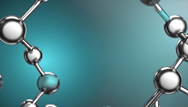 Abstract metal molecules medical background