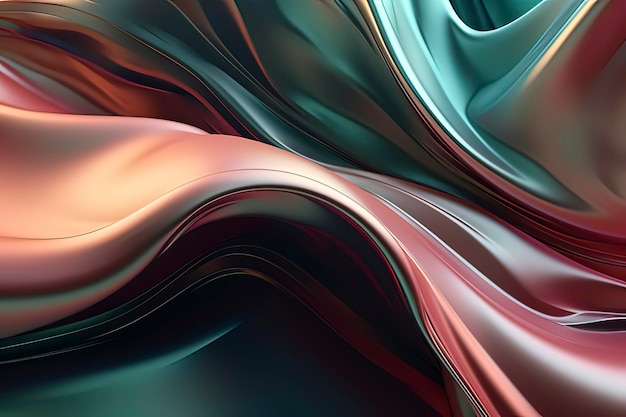 Abstract Metal Twisted Background AI technology generated image