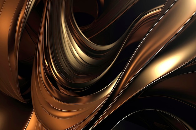 Photo abstract metal twisted background ai technology generated image