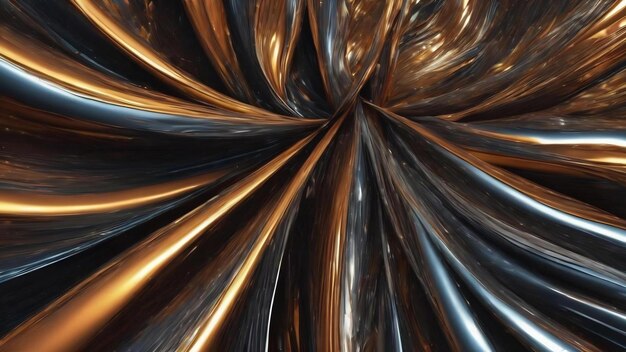 Abstract metal twisted background ai technology generated image