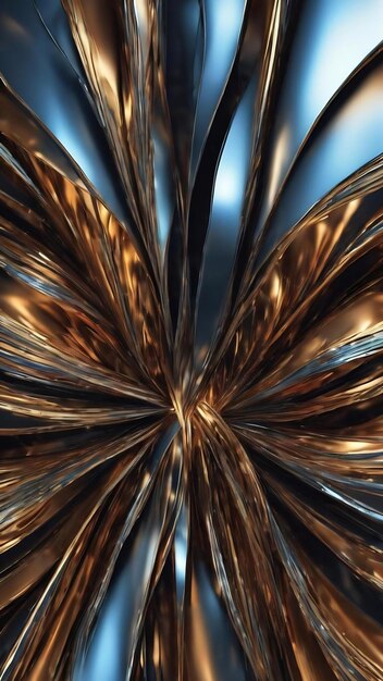 Abstract metal twisted background ai technology generated image