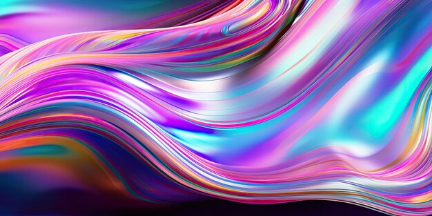 Abstract metallic holographic background banner