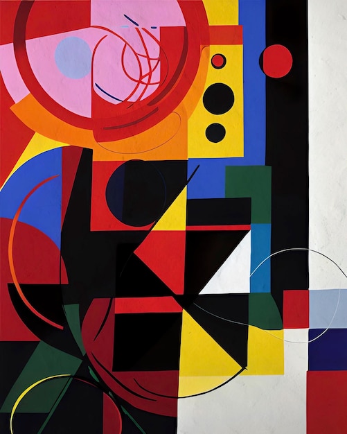 abstract midcentury modern collage painting retro shapes artistic background reproduction