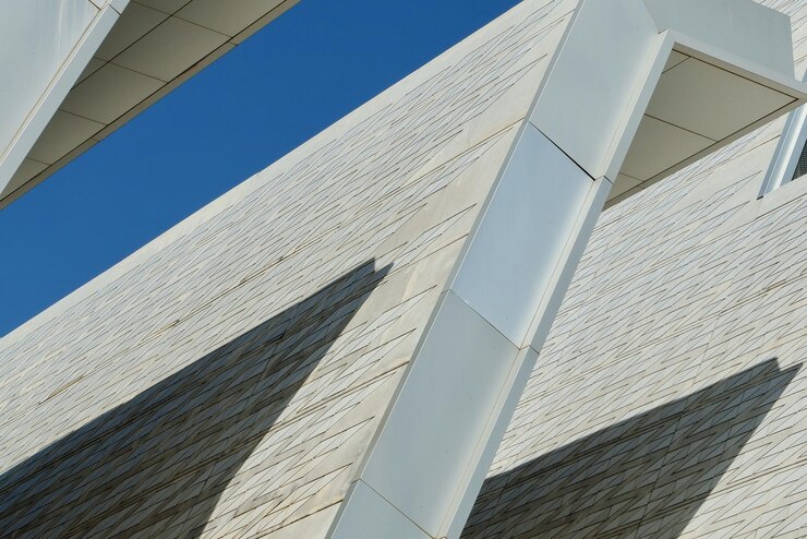 抽象的な最小限の建築ライン背景の近代建築の詳細さまざまな現代素材