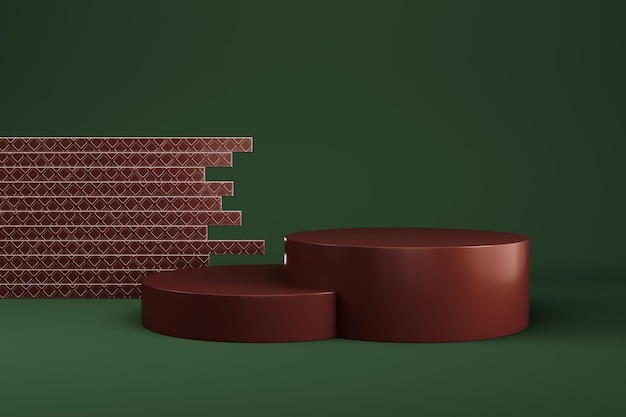 Абстрактный минимальный фон Цилиндрический подиум с геометрической формой для демонстрации продукта