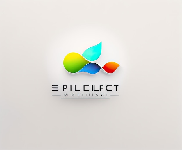Photo abstract and minimal concept logo