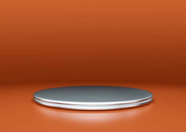 Abstract minimal modern round pedestal or podium