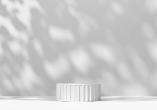 Фото Абстрактная минимальная современная белая платформа подиума для перевода витрины 3д дисплея продукта