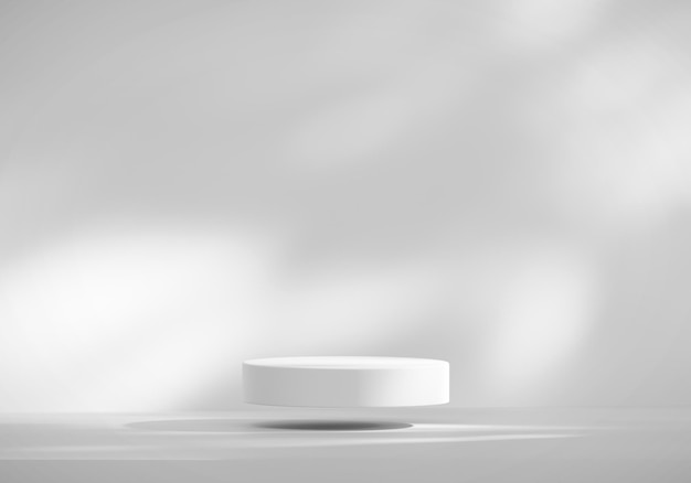 Photo abstract minimal modern white podium platform for product display showcase 3d rendering