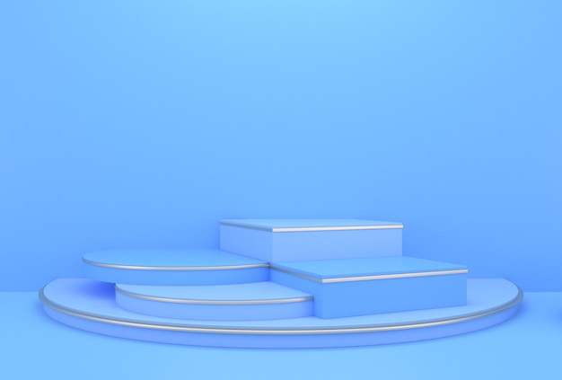 Abstract minimal scene design display podium 3d render