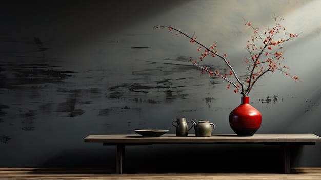 abstract minimalism appreciatorin the style of japanese influence zen minimalism dark calming ef