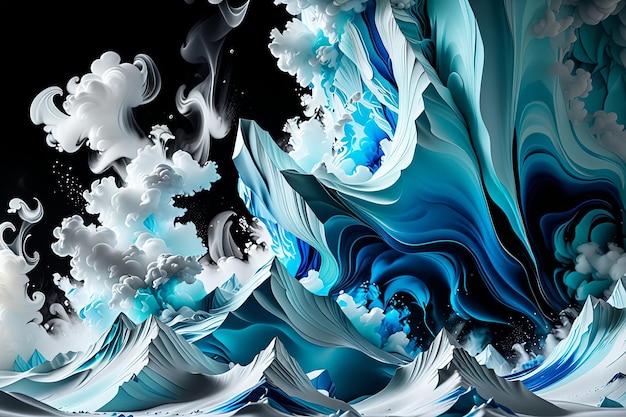 abstract minimalisme schilderachtige gletsjer op een vreemde planeet