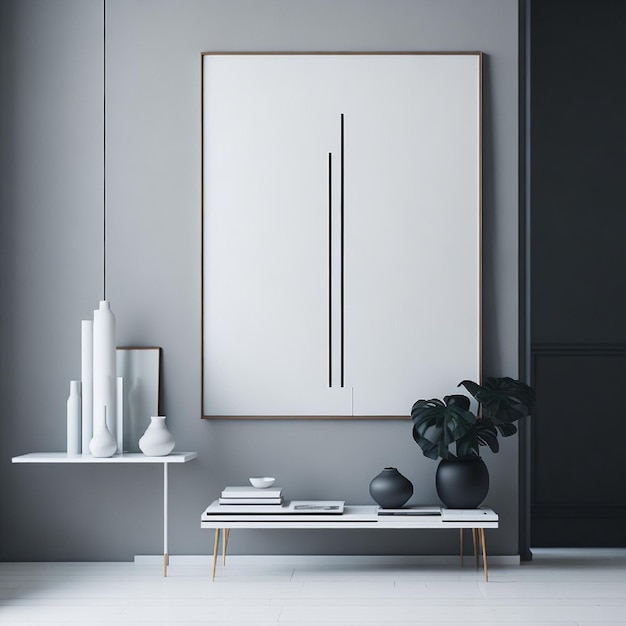Abstract minimalisme Verfijnd kunstwerk voor moderne interieurs en minimalistische ontwerpen