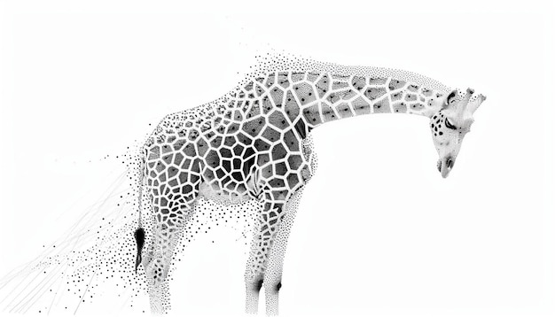 an abstract minimalist artwork showing the interconnectedness of wildlife