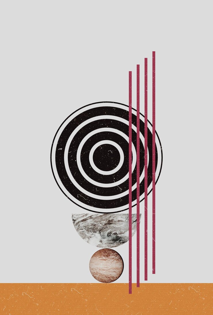 Photo abstract minimalist colorful geometric art texture background