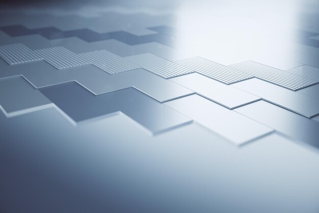 Abstract minimalistic mosaic backdrop with blurry gray mock up place Design concept 3D Rendering