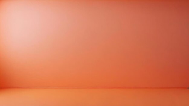 Abstract mockup smooth orange gradient studio room wall background