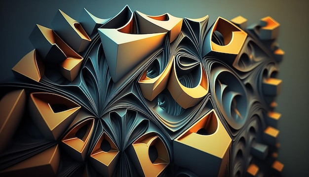 Abstract Modern 3D Texture Wallpaper for Desktop with Futuristic Design Created with Generative AI