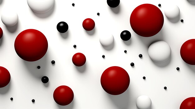 Photo abstract modern background for design red balls on white 3d image ai generated