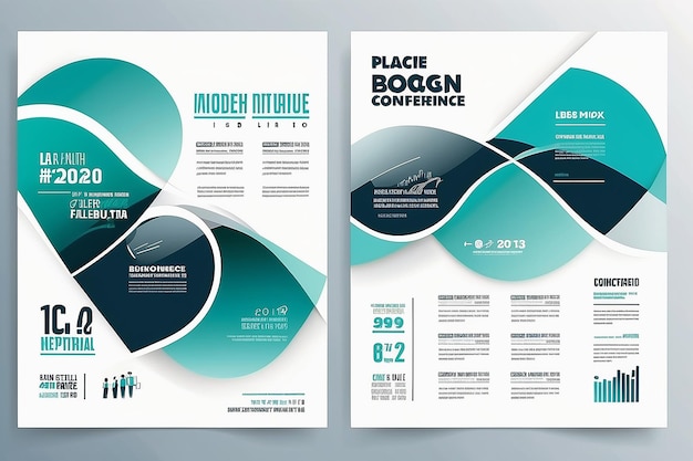 Abstract modern business conference design template with lines Minimal flyer layout Vector 20222023