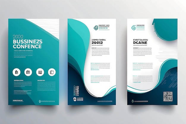 Abstract modern business conference design template with lines Minimal flyer layout Vector 20222023