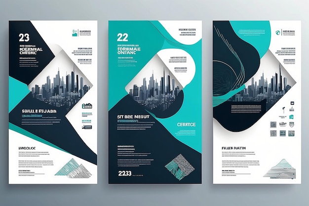 Abstract modern business conference design template with lines Minimal flyer layout Vector 20222023
