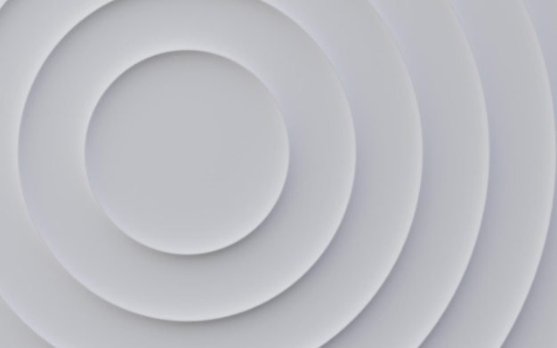 Abstract modern circle with neumorphism white geometric background 3d rendering