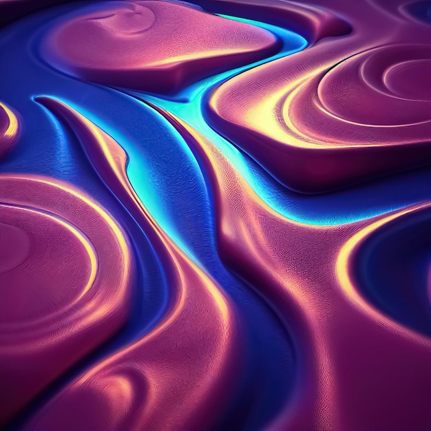 Abstract modern futuristic liquid dynamic background Fluid painting trendy texture 3D illustration