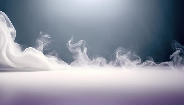 abstract modern light backdrop for a product presentation with a smooth floor and trailing smoke