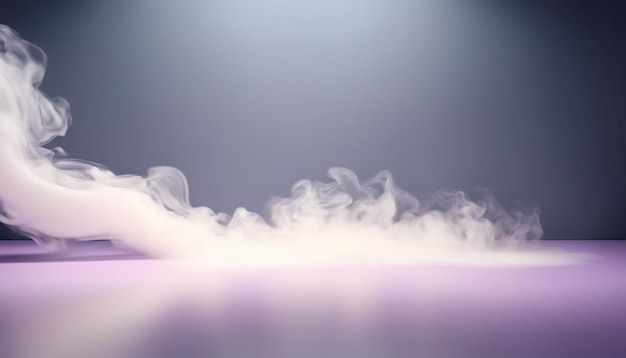 abstract modern light backdrop for a product presentation with a smooth floor and trailing smoke