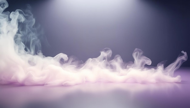 Photo abstract modern light backdrop for a product presentation with a smooth floor and trailing smoke