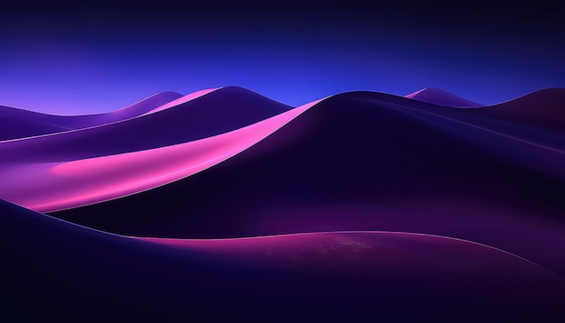 abstract modern minimal neon background in empty desert