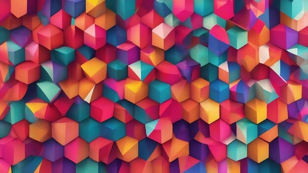 Abstract modern style geometry smooth colourful wallpaper banner background generative ai