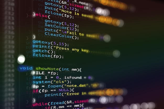 写真 プログラミングコード画面開発者の抽象現代技術cコンピュータスクリプトのプログラミング言語