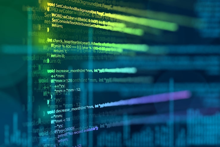 Photo 摘要 编程代码的现代技术 屏幕开发者 c 计算机脚本的编程语言和软件的技术背景