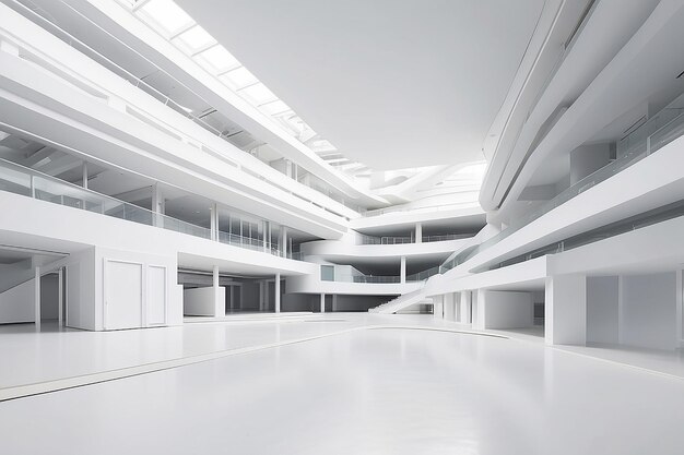 Abstract Moderne witte architectuur Achtergrond