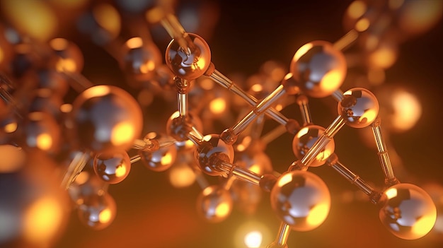 3D DNA 細胞分子 バイオテクノロジー 突破 3D レンダリング 分子 科学 シンボル 背景 生成 AI イラスト
