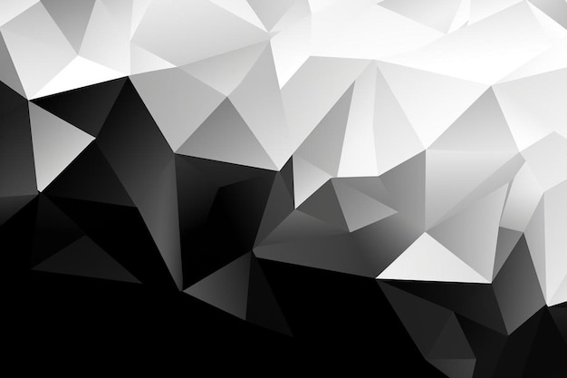 Foto astratto monocromatico nero e bianco sfondo poligonale vettoriale piatto
