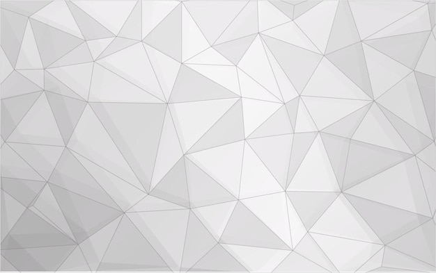 Vettore di sfondo poligonale monocromatico astratto bianco e nero