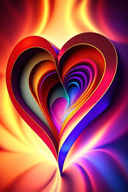 Abstract mooi hart voor Valentijnsdag Moederdag Vaderdag Fantasie lichte achtergrond