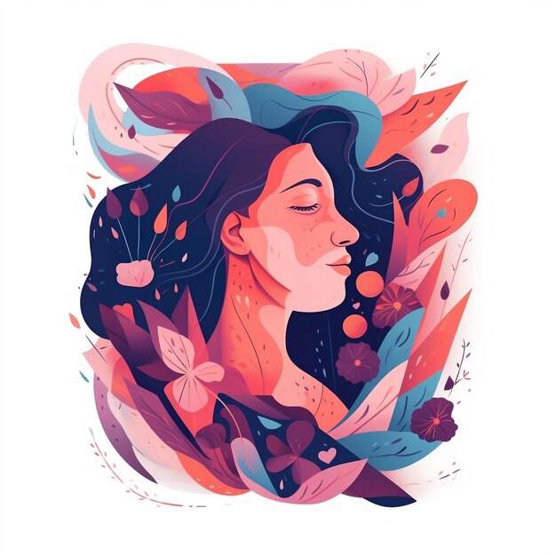 Abstract Mother's Day Illustration Design Generative AI