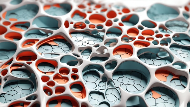 Photo abstract multi color 3d voronoi texture overlaid patterns background design