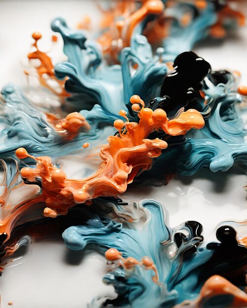 Foto sfondio multicolore astratto con modello di onda vibrante generativa ai