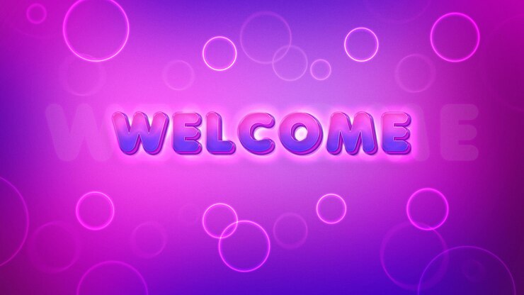 Photo abstract multicolor bubbles welcome banner